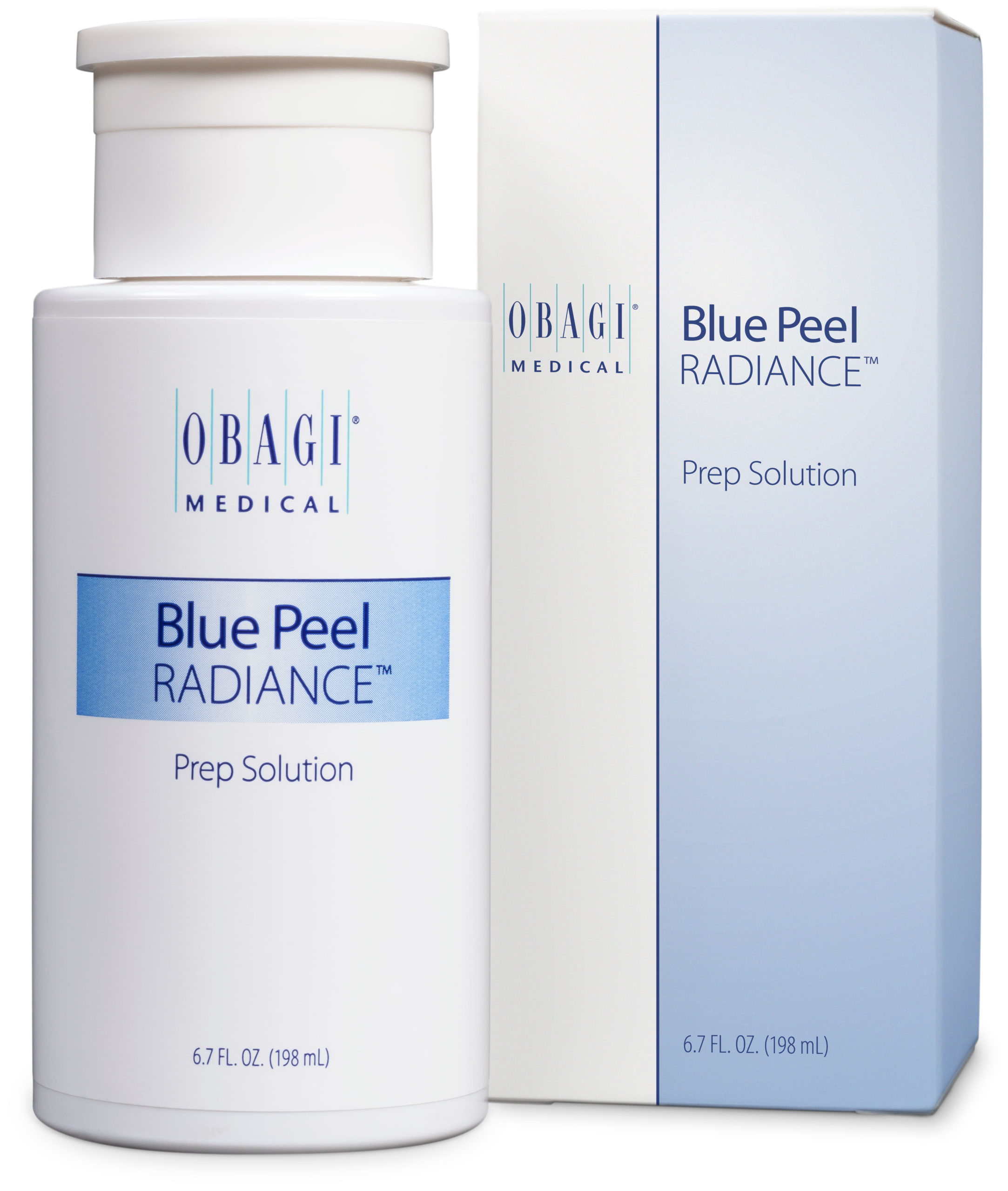 Obagi Blue Peel Radiance Prep Bottle & Box.